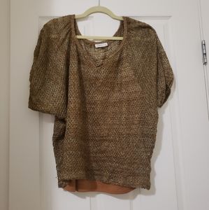 Brown/gold top